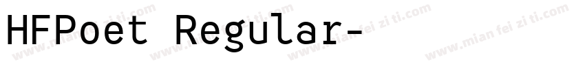 HFPoet Regular字体转换
